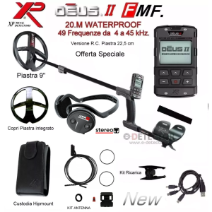 Metal Detector XP Deus 2  Full con Radiocomando e Cuffia WSA Stereo V-4.1