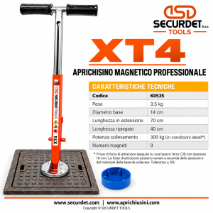 Apri chiusino XTtreme 4 con base estendibile portata 300 kg